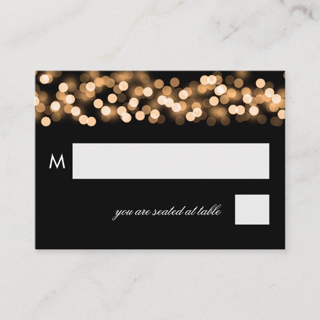 Cartes mariages Gold Hollywood Glam (Devant)