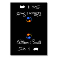 Cartes mariages-Icône de porc-Flames jumelles-