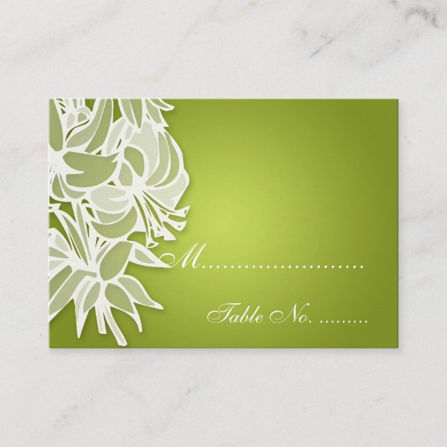 Cartes mariages Lime Lily Bouquet (Devant)