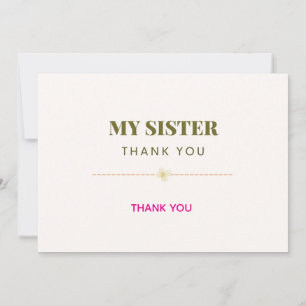 Cartes mariages - merci ma soeur