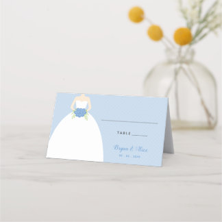 Cartes mariages (Pastel Blue Mariage Gown)