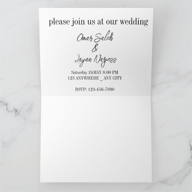 Cartes mariages romantiques célébrant amour et élé (Intérieur)