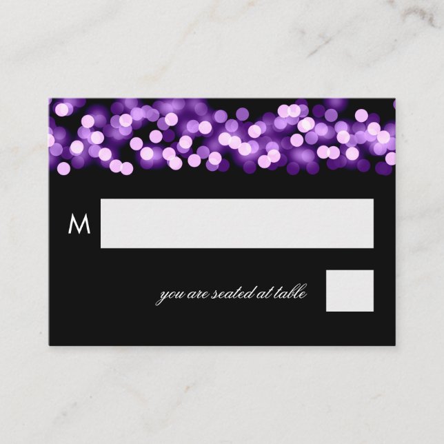 Cartes mariages violet glam Hollywood (Devant)