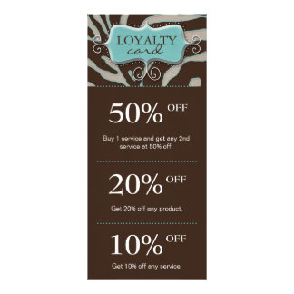 Cartes marketing Salon Blue Brown Zebra