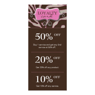 Cartes marketing Salon Rose Brown Zebra