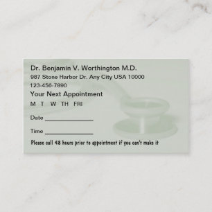 Cartes Médicales de rendez-vous