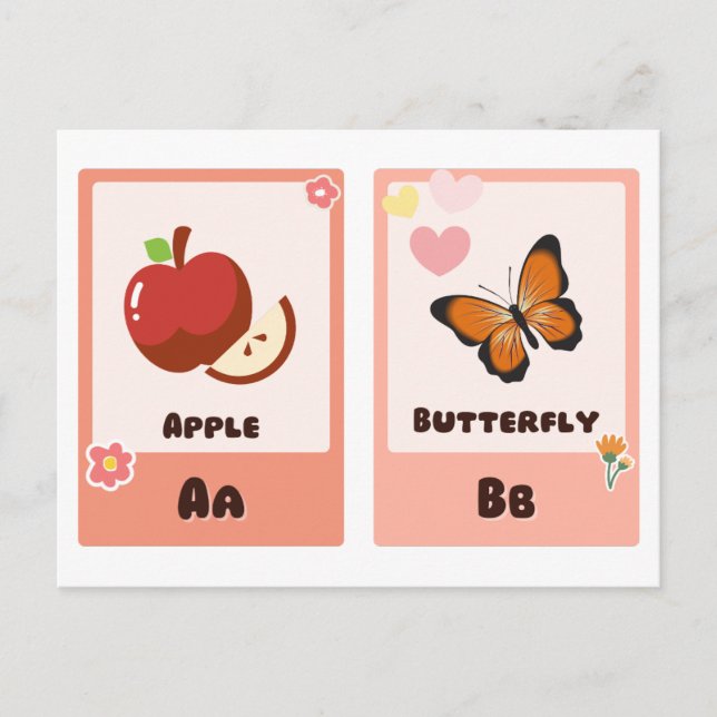 Cartes mémoires Alphabet | Cartes Ecolaires ABC "A (Devant)