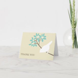 Cartes Merci aux oiseaux blancs
