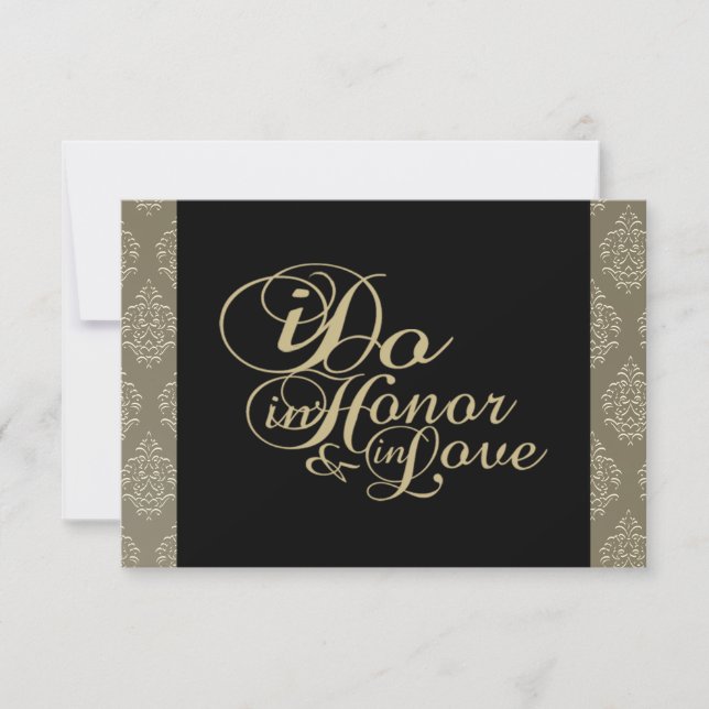 Cartes Merci Champagne Damask (Devant)
