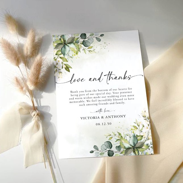 Cartes Merci Mariage de verdure (Créateur téléchargé)