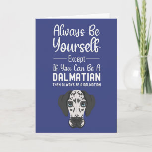 Cartes Mignon Dalmatien Chien Bleu Drôle Animal de