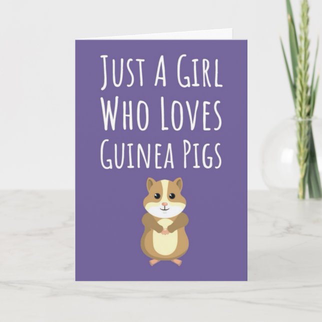 Cartes Mignonnes de Cochons d'Inde Roses Pour Bébé (Devant)
