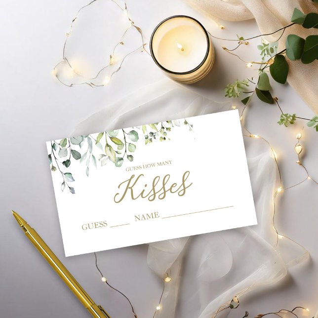 Cartes mignonnes de devinette de bisous de verdure (Créateur téléchargé)