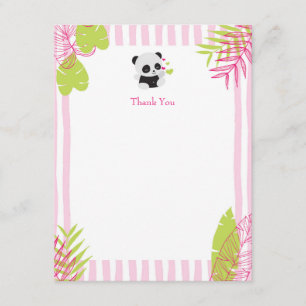 Cartes mignonnes de Merci de baby shower de fille
