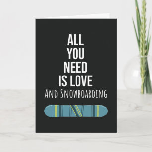 Cartes mignonnes de snowboard Snowboardeur Sports