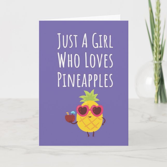 Cartes Mignonnes Rose Ananas Pour Bébé Fille Enfan (Devant)
