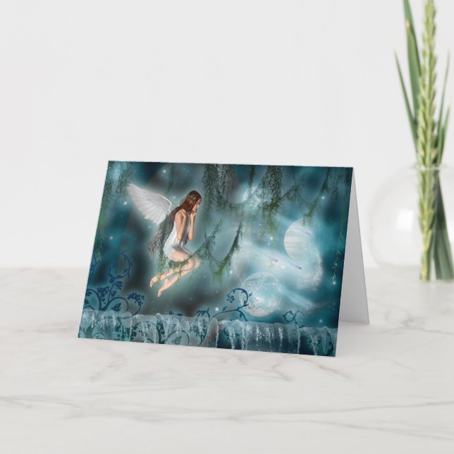 Cartes modèle - faery personnalisable dans l'espac (Devant)