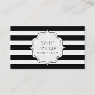 Cartes modernes Black & White Stripes Hair Styllis