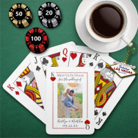 Monogramme Carte de Jeu Photo Mariage Enregistrer 