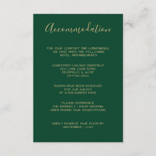 Cartes Monogramme Gold Crest Green