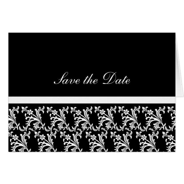 Cartes Monogrammes Noires Classiques (Devant horizontal)