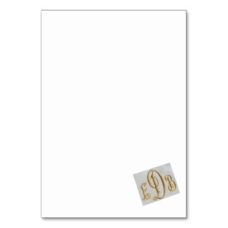 Cartes Monogrammes pour le pique-nique Diner en Bl