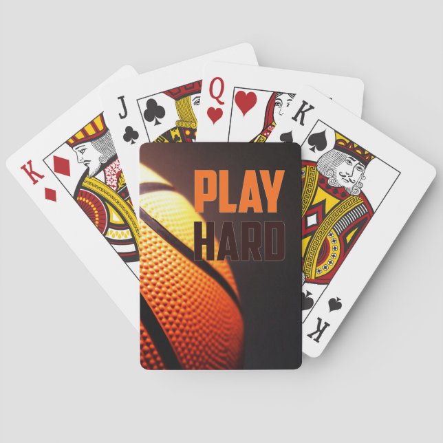 Cartes Motivation de basket-ball - jeu dur par le (dos)