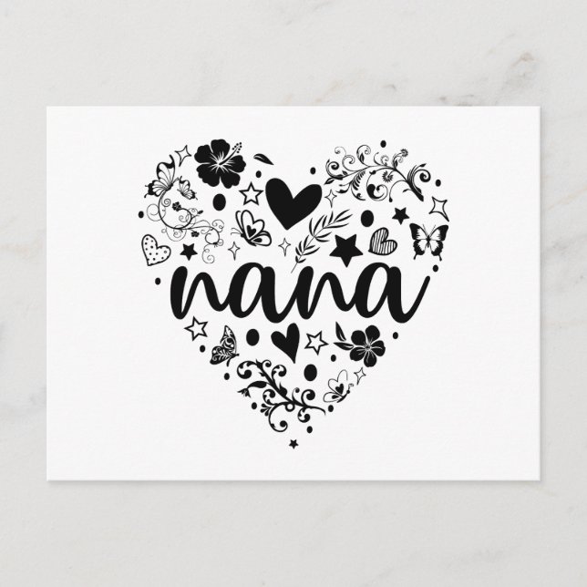 Cartes Nana, Cartes Coeurs Nana, Carte Nana, Grand (Devant)