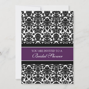 Cartes noires d'invitation de Fête de la mariée de
