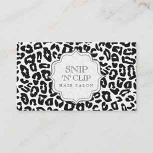 Cartes noires et blanches de coiffeur d'empreinte