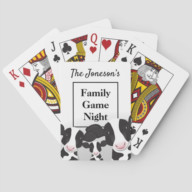 Cartes Nom du jeu de famille Vaches noires blanches (dos)