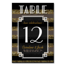 Cartes numériques Art Déco + Grilles d'or Noir