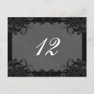 Cartes numériques de la table de réception florale