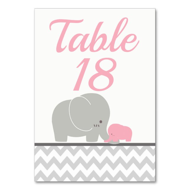 Cartes Numéro de table baby shower | Modèle person (Par défaut)