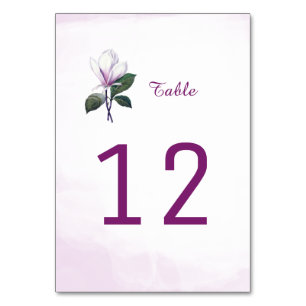 Cartes Numéro de table Magnolia