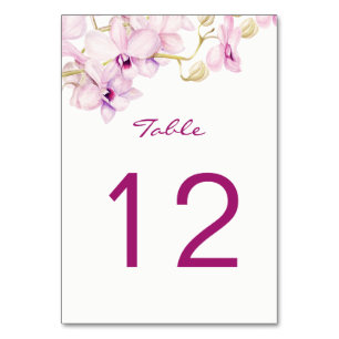 Cartes Numéro de table Tropical Purple Orchid