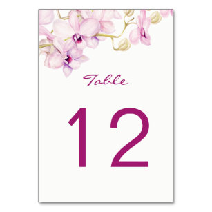 Cartes Numéro de table Tropical Purple Orchid