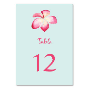 Cartes Numéro de tableau de la Plumeria tropicale