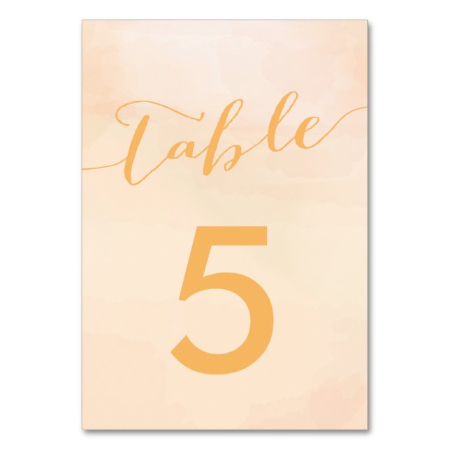 Cartes Numéro de tableau du Mariage d'aquarelle Ap (Par défaut)