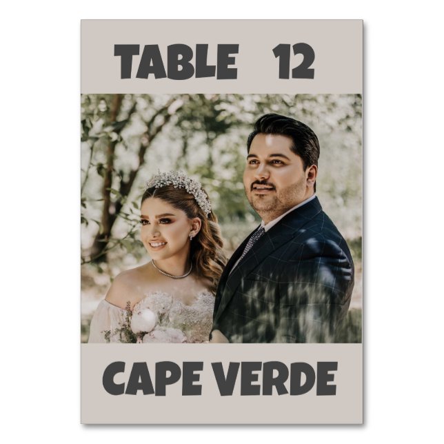 Cartes Numéro de tableau photo mariage (Par défaut)