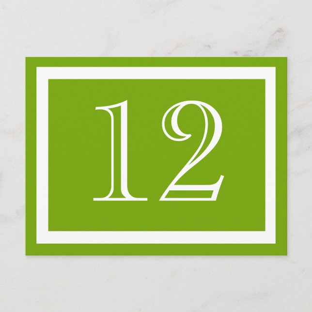 Cartes Numéro du tableau vert printemps (Devant)