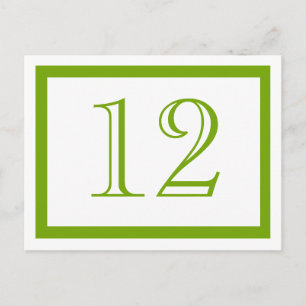 Cartes Numéro du tableau vert printemps