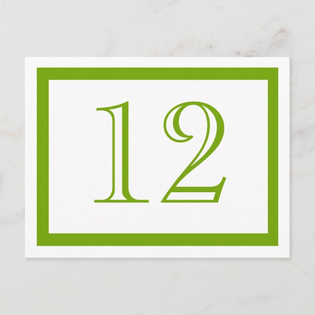 Cartes Numéro du tableau vert printemps (Devant)