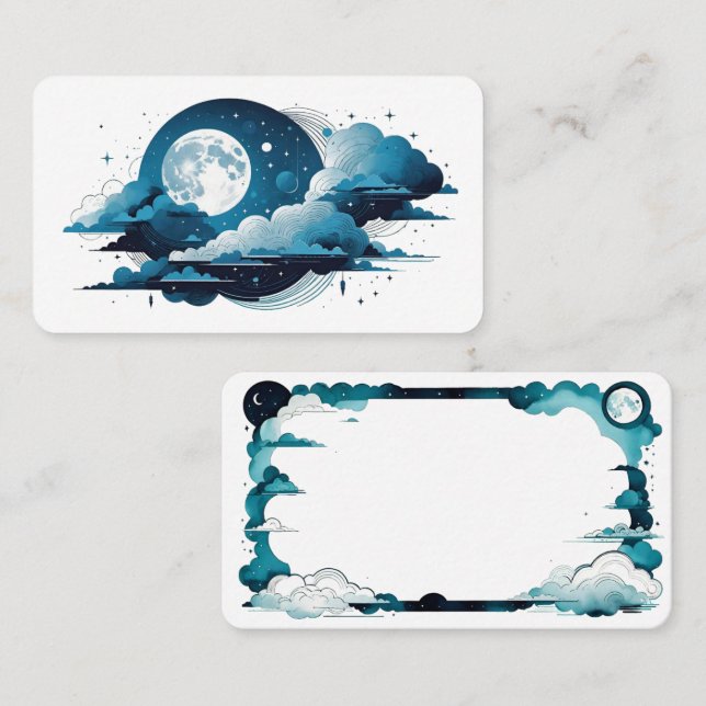 Cartes Oracle lune vierge (Devant / Derrière)
