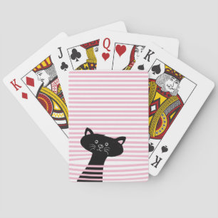 Cartes Peekaboo ! Chat noir mignon - Carte de jeu
