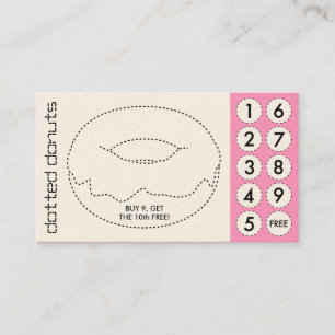 cartes perforées coupées par beignet