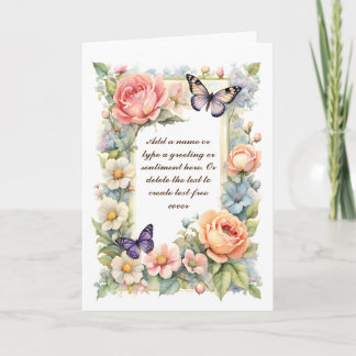 Cartes personnalisables Papillons Violets et Grand