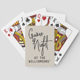 Cartes Personnalisé drôle beige noir nuit de jeu script m