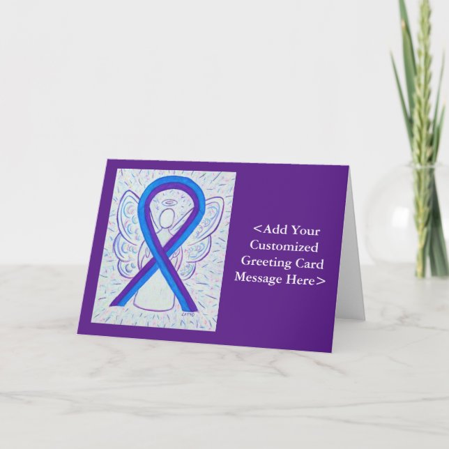 Cartes personnalisées Blue and Purple Awareness (Devant)
