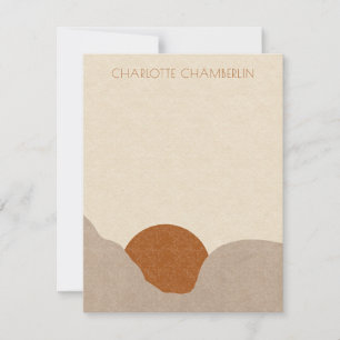 Cartes personnalisées Boho Desert Sun Note